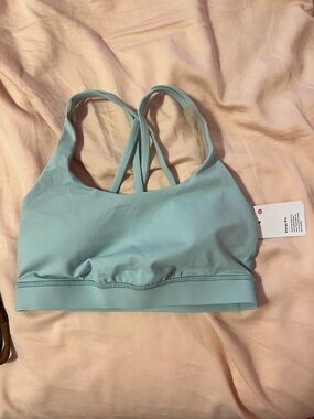 lululemon athletica Light Aqua Strappy Sports Bra
